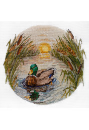 Cross Stitch Kit "Evening swim"