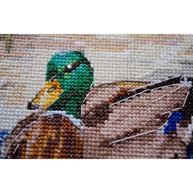 Cross Stitch Kit "Evening swim"