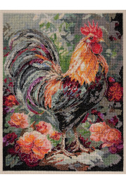 Cross Stitch Kit "The Rooster in the Yard"