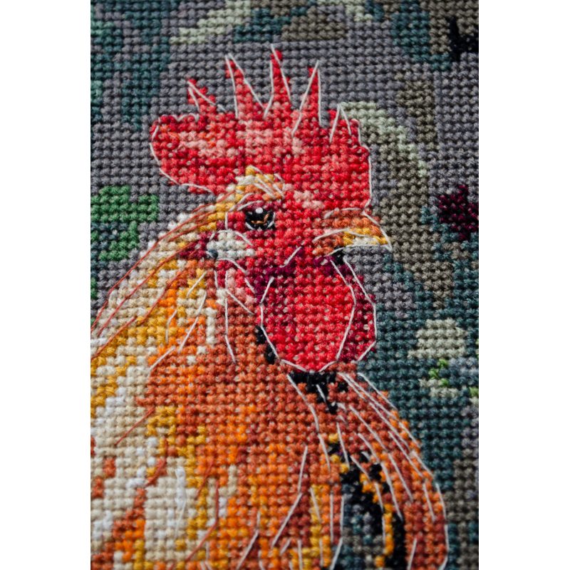 Cross Stitch Kit "The Rooster in the Yard"