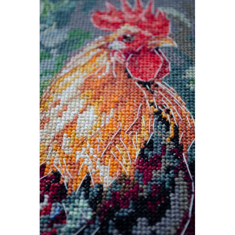 Cross Stitch Kit "The Rooster in the Yard"