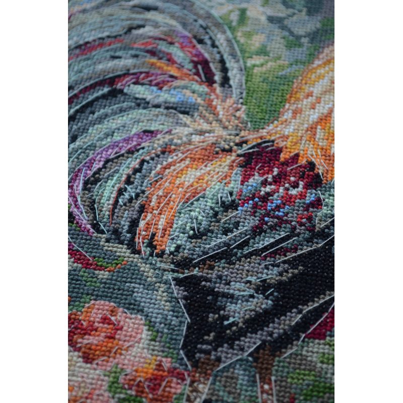Cross Stitch Kit "The Rooster in the Yard"