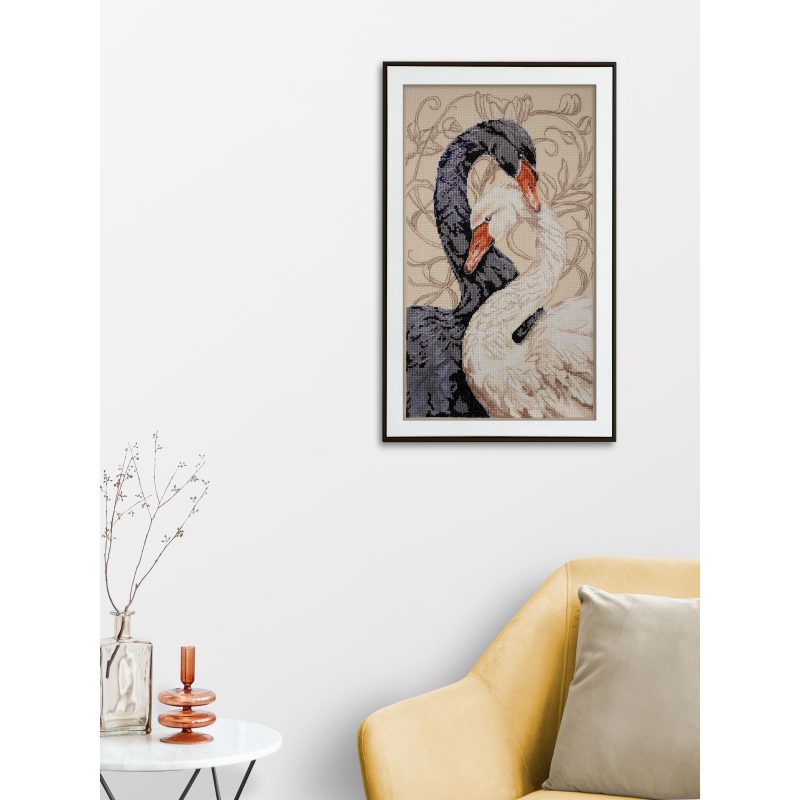 Cross Stitch Kit "Swans of love"