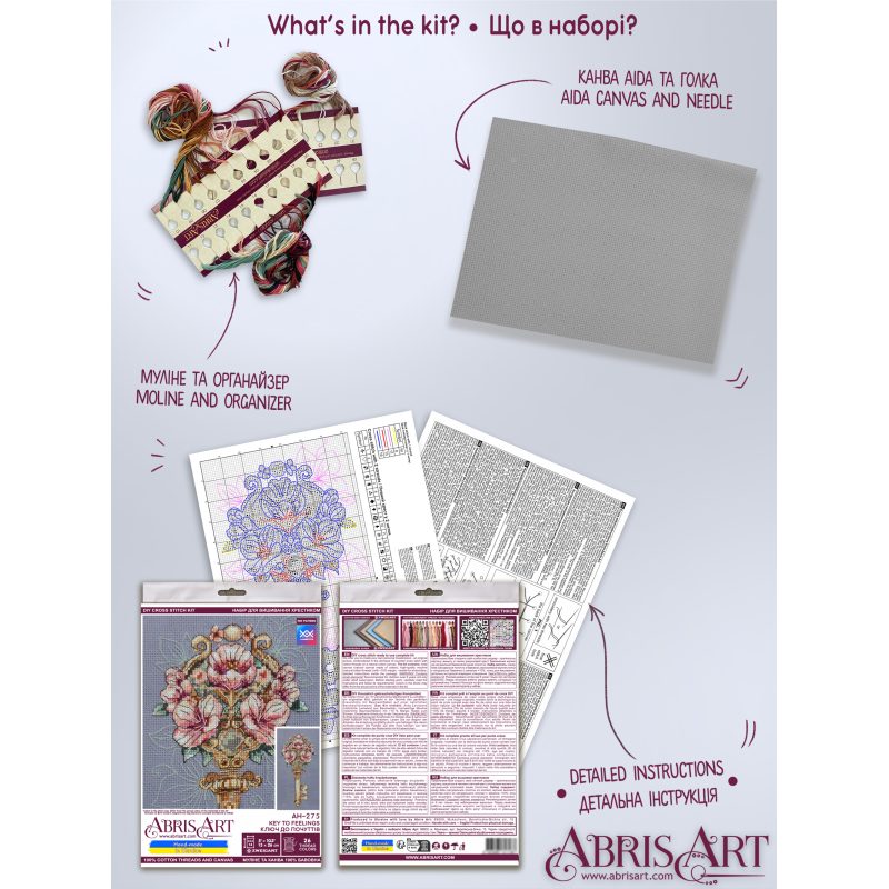 Cross Stitch Kit "Key to Feelings"