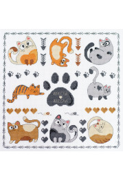 Cross Stitch Kit "Meow-meow"