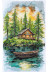 Cross Stitch Kit "Silence in the forest"