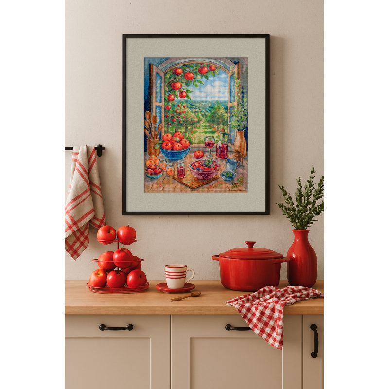 Cross Stitch Kit "In the Apple Paradise"