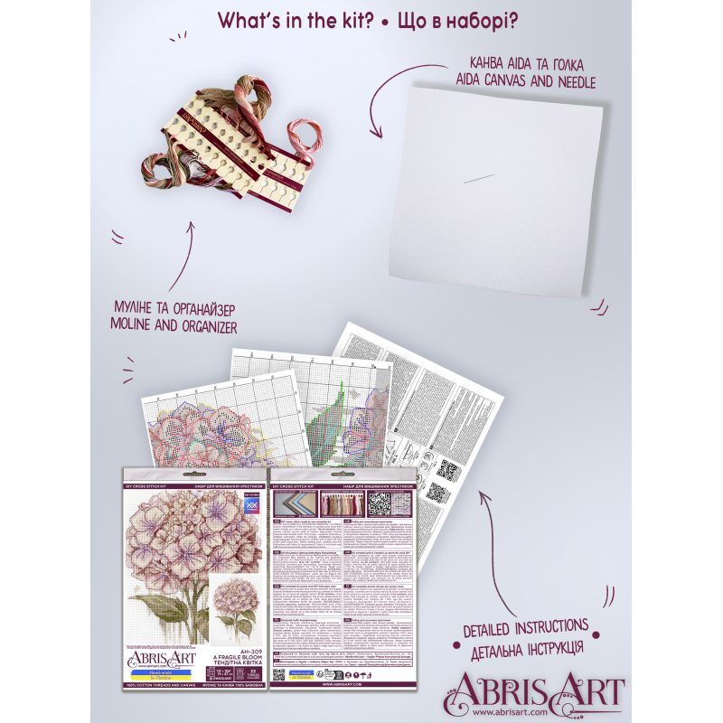 Cross Stitch Kit "A Fragile Bloom"