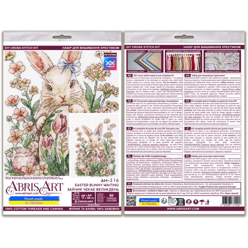 Cross Stitch Kit "Easter bunny waiting"