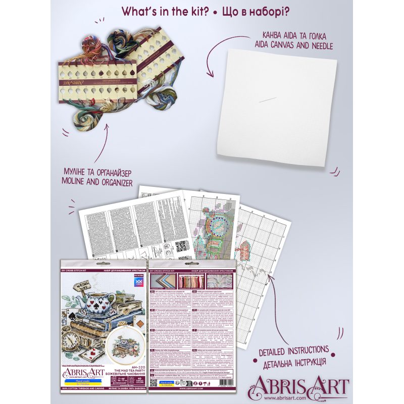 Cross Stitch Kit "The mad tea party"
