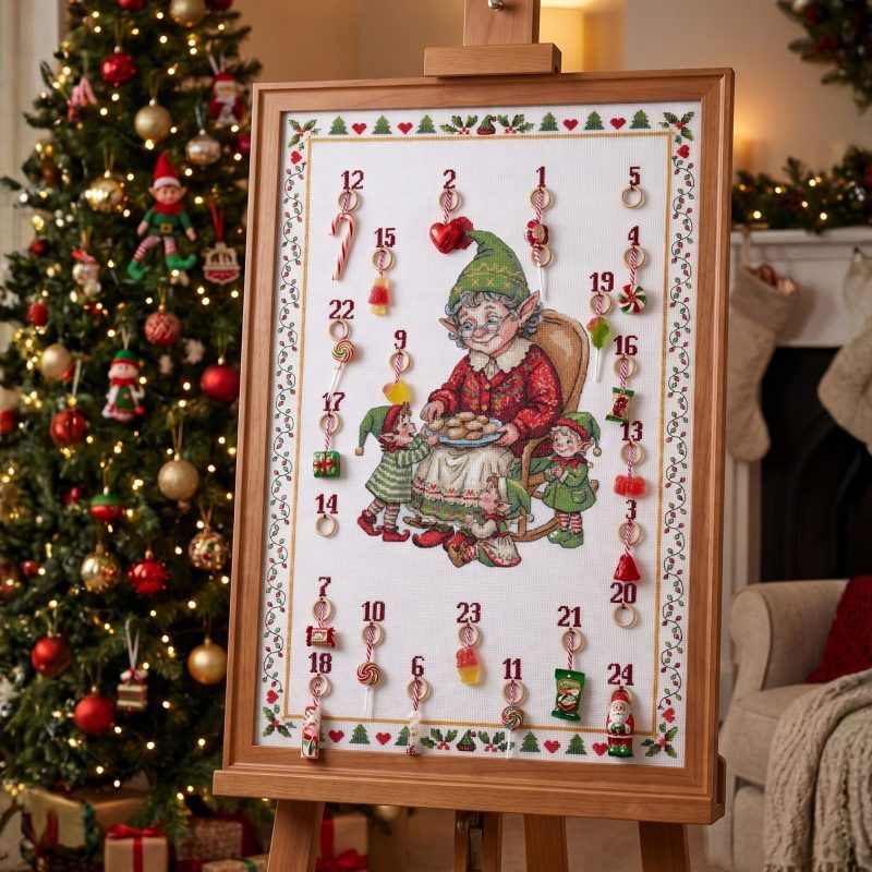 Cross Stitch Kit "A treat for the elves"