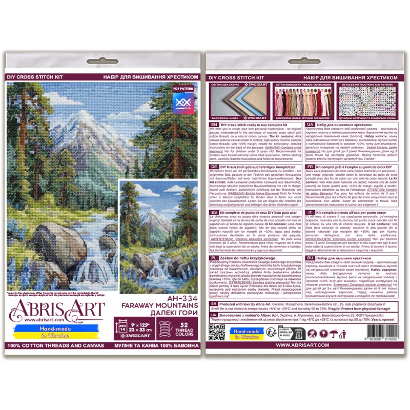 Cross Stitch Kit "Faraway mountains"