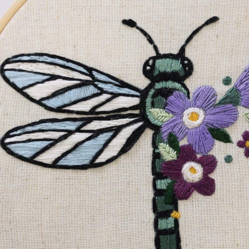 Satin Stitch Embroidery Kit "The Emerald Guest"