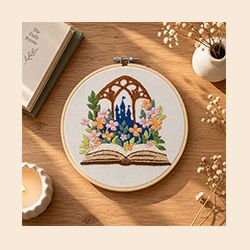 Satin Stitch Embroidery Kit "Fairy Tale Scene"
