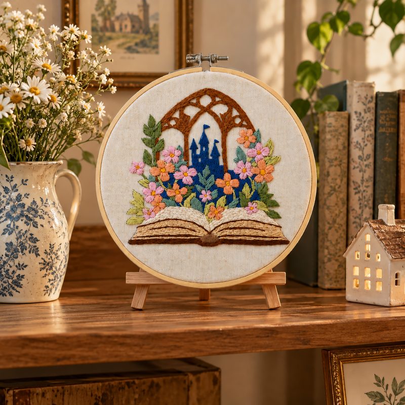 Satin Stitch Embroidery Kit "Fairy Tale Scene"