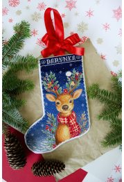 Cross Stitch Christmas Stocking Kit "Santa’s Helper"