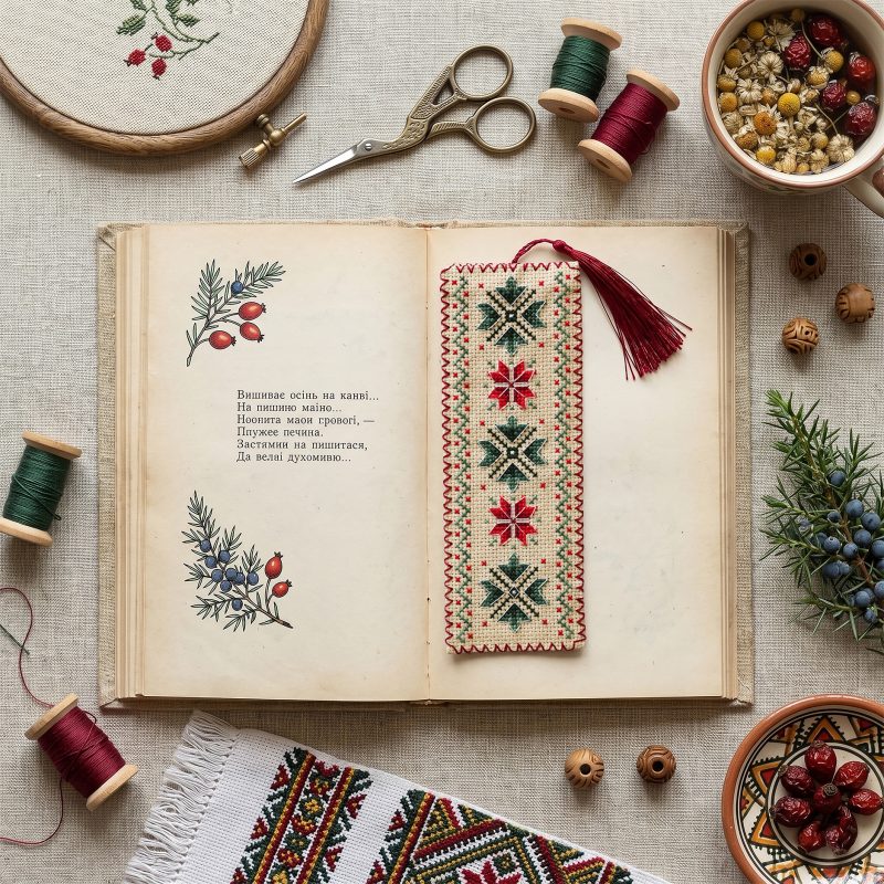 Cross Stitch Kit "Bookmark "Floral talisman""