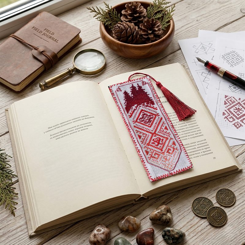 Cross Stitch Kit "Bookmark "Mountain's magic""
