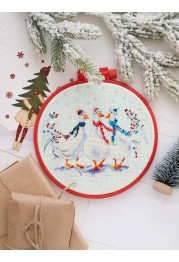 Cross Stitch Kit "Three cute geese"