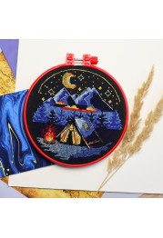 Cross Stitch Kit "Around the campfire"