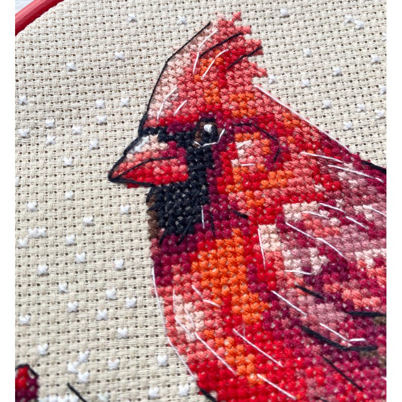 Cross Stitch Kit "Winter Cardinal"