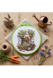Cross Stitch Kit "Mischief in the garden"