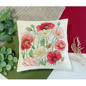 Kit de punto de cruz contado «Cuando florecen las amapolas»