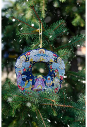 3D Cross Stitch Ornament Kit "Nativity scene"