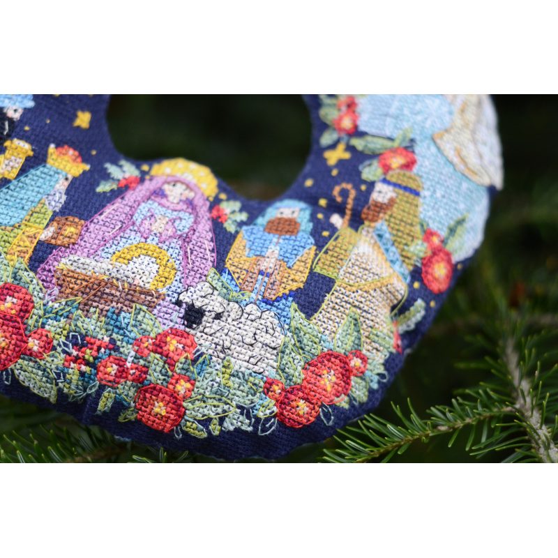 3D Cross Stitch Ornament Kit "Nativity scene"