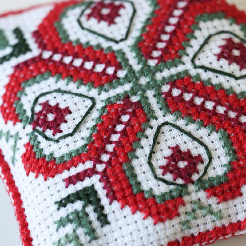 3D Cross Stitch Ornament Kit "Holiday bells"