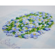 Mini Bead Embroidery Kit on Art Canvas "Easter snowdrop"