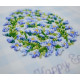Mini Bead Embroidery Kit on Art Canvas "Easter snowdrop"