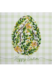 Mini Bead Embroidery Kit on Art Canvas "Easter primrose"