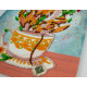 Mini Bead Embroidery Kit on Art Canvas "Аutumn aroma"