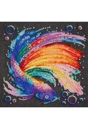 Mini Bead Embroidery Kit on Art Canvas "Variegated"