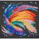Mini Bead Embroidery Kit on Art Canvas "Variegated"