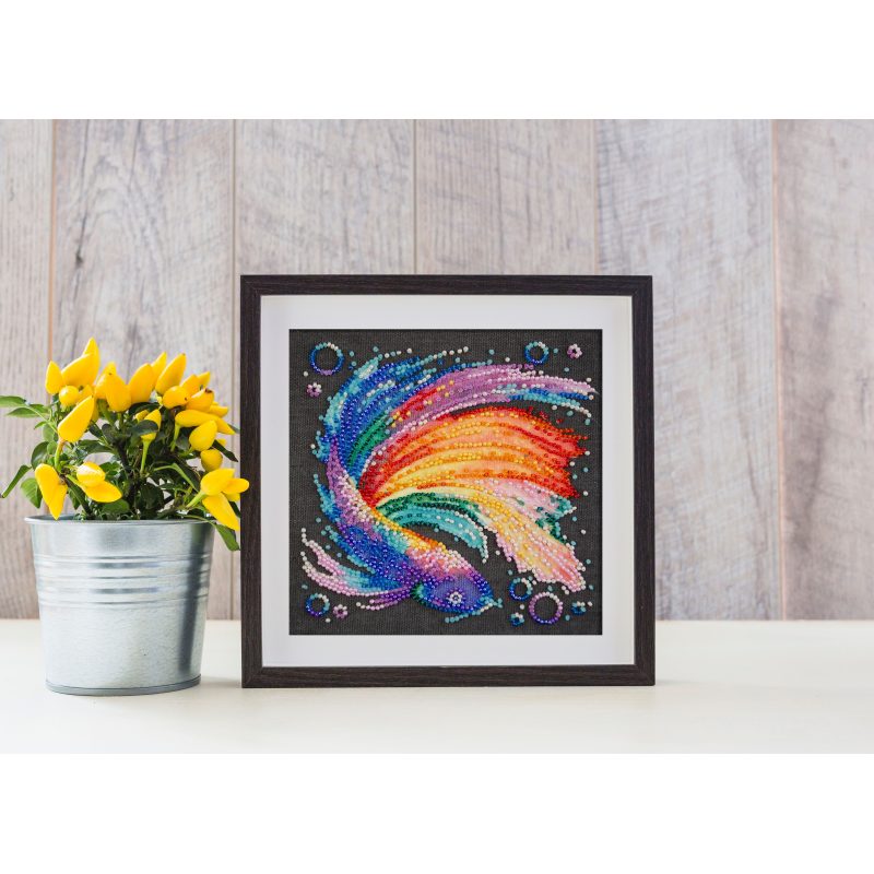 Mini Bead Embroidery Kit on Art Canvas "Variegated"