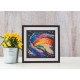 Mini Bead Embroidery Kit on Art Canvas "Variegated"