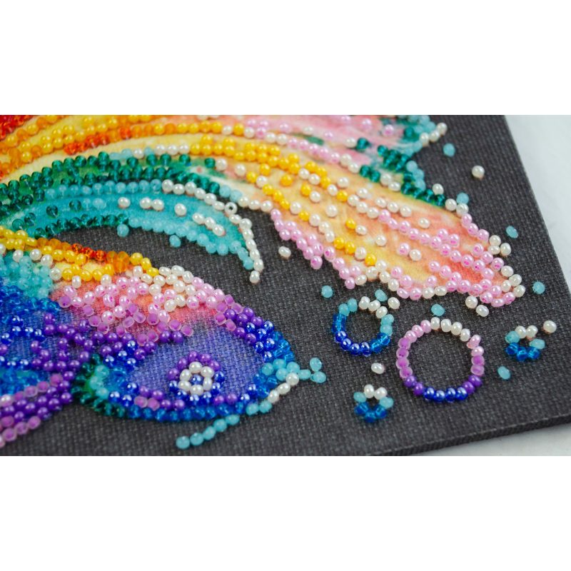 Mini Bead Embroidery Kit on Art Canvas "Variegated"