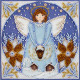 Mini Bead Embroidery Kit on Art Canvas "Little angel"