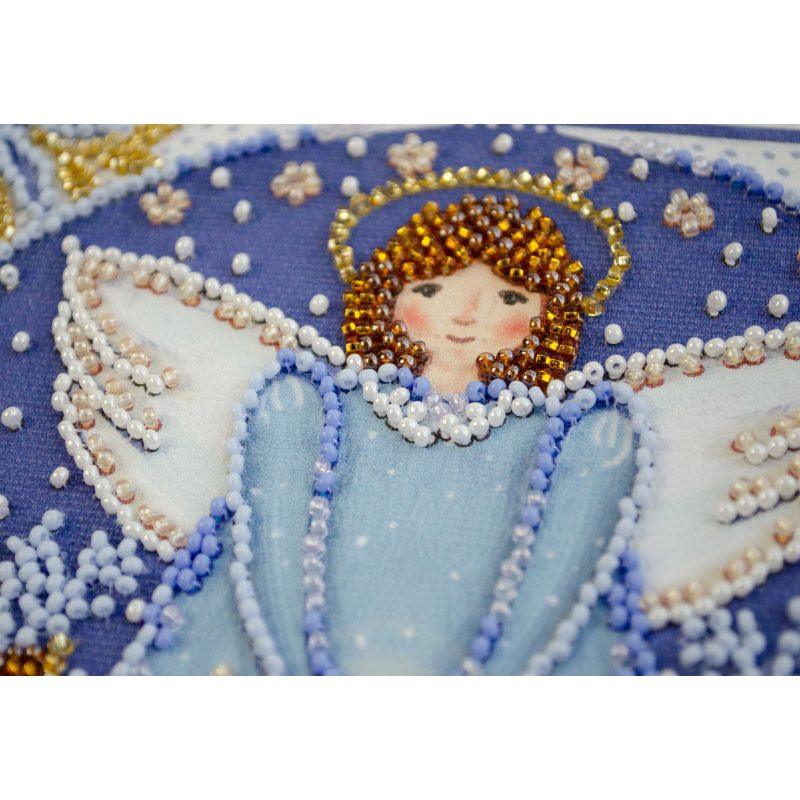 Mini Bead Embroidery Kit on Art Canvas "Little angel"