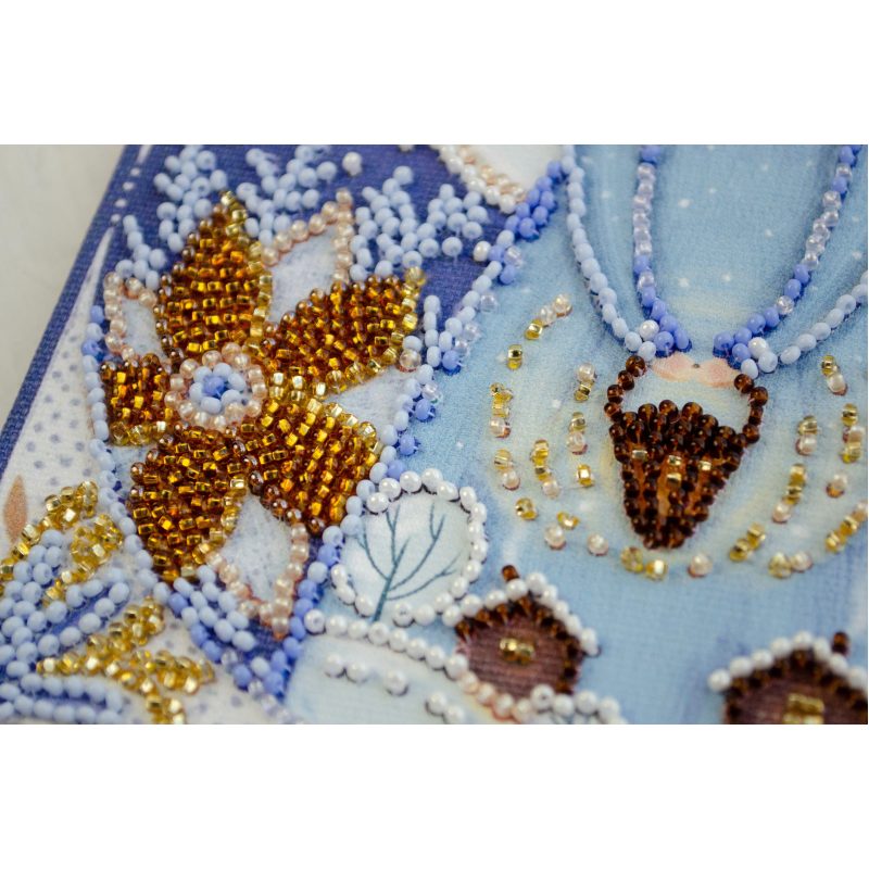 Mini Bead Embroidery Kit on Art Canvas "Little angel"