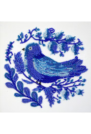 Mini Bead Embroidery Kit on Art Canvas "Early bird"