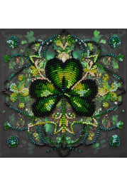 Mini Bead Embroidery Kit on Art Canvas "Lucky kaleidoscope"