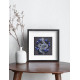 Mini Bead Embroidery Kit on Art Canvas "Silver serpentine"