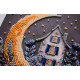 Mini Bead Embroidery Kit on Art Canvas "The magic of the night sky"