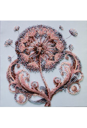 Mini Bead Embroidery Kit on Art Canvas "Weightless tenderness"