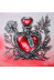 Mini Bead Embroidery Kit on Art Canvas "Love potion"