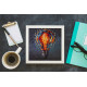 Mini Bead Embroidery Kit on Art Canvas "Bring the light"