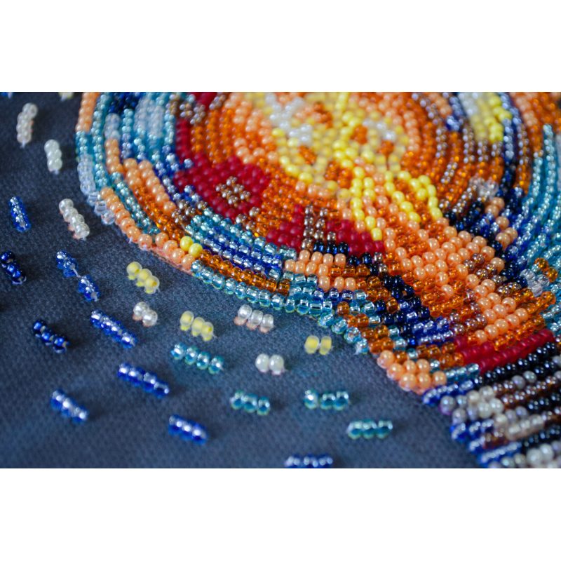 Mini Bead Embroidery Kit on Art Canvas "Bring the light"